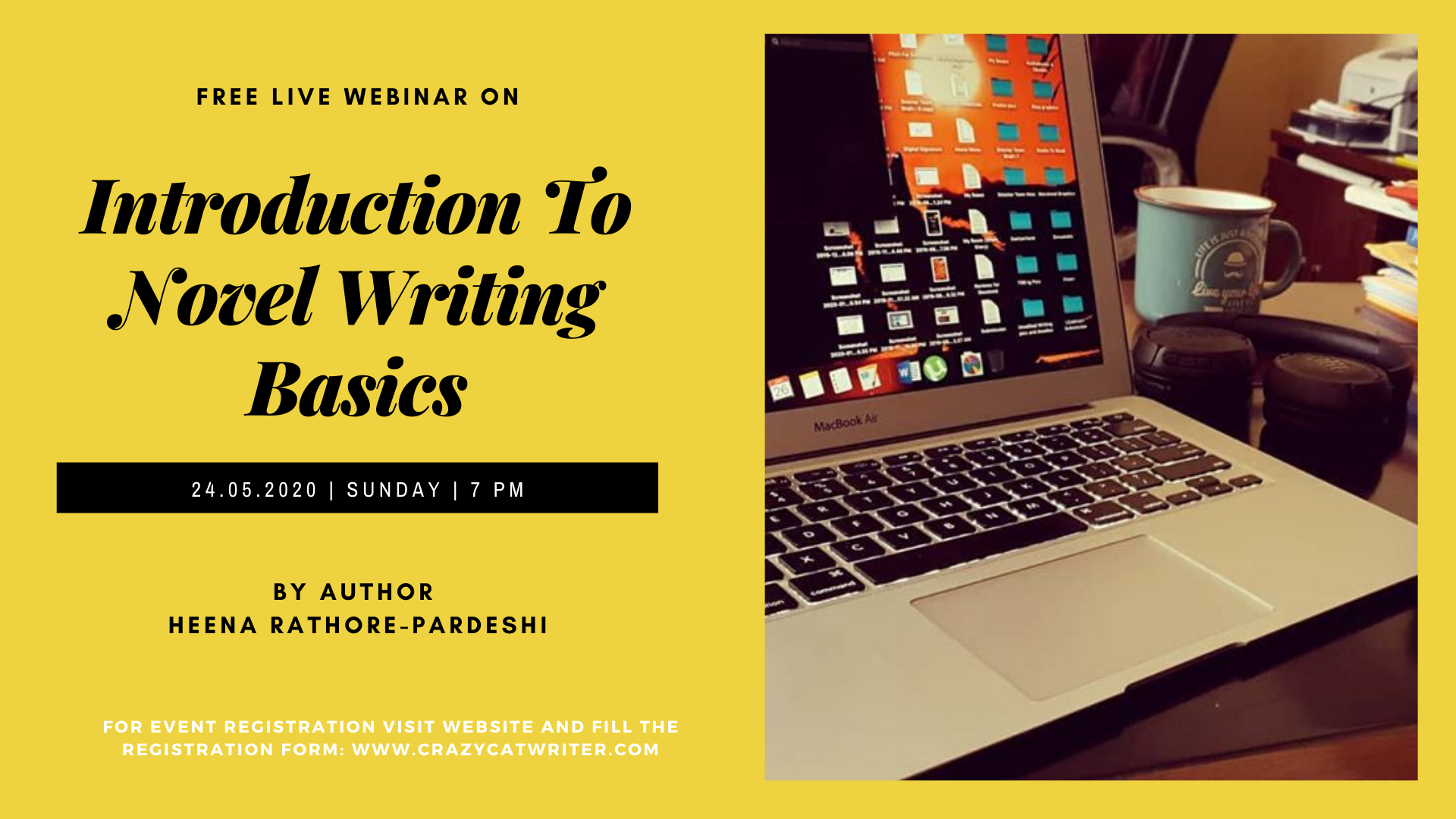 Registrations Now Open For Webinar #2: Introduction To Novel Writing